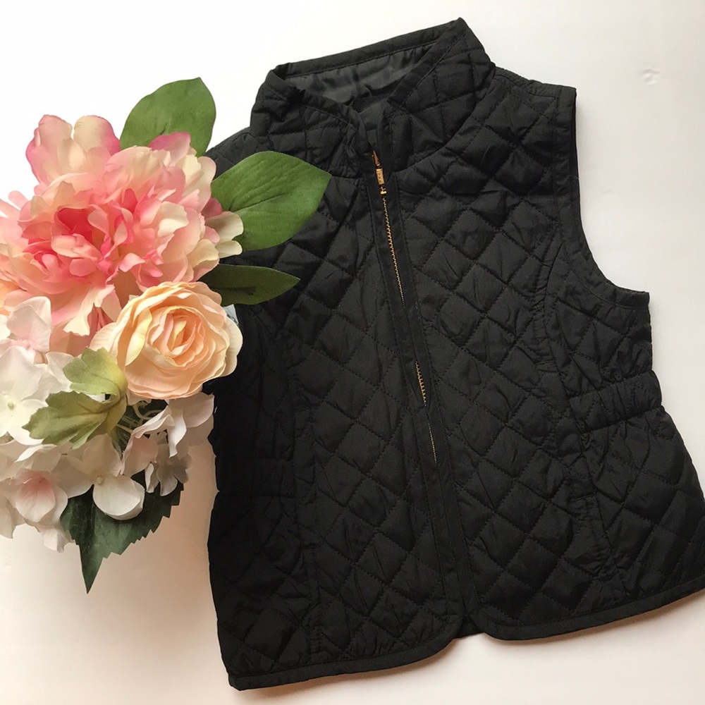 Black Quilted Vest